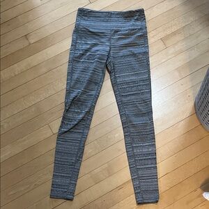Athleta Black and Gray Patterned Leggings
